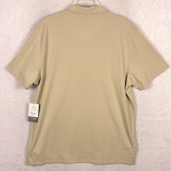 Vuori Gamepoint Polo Shirt Mens XXL Cashew Tan Preppy Performance Golf Tennis - Picture 7 of 8
